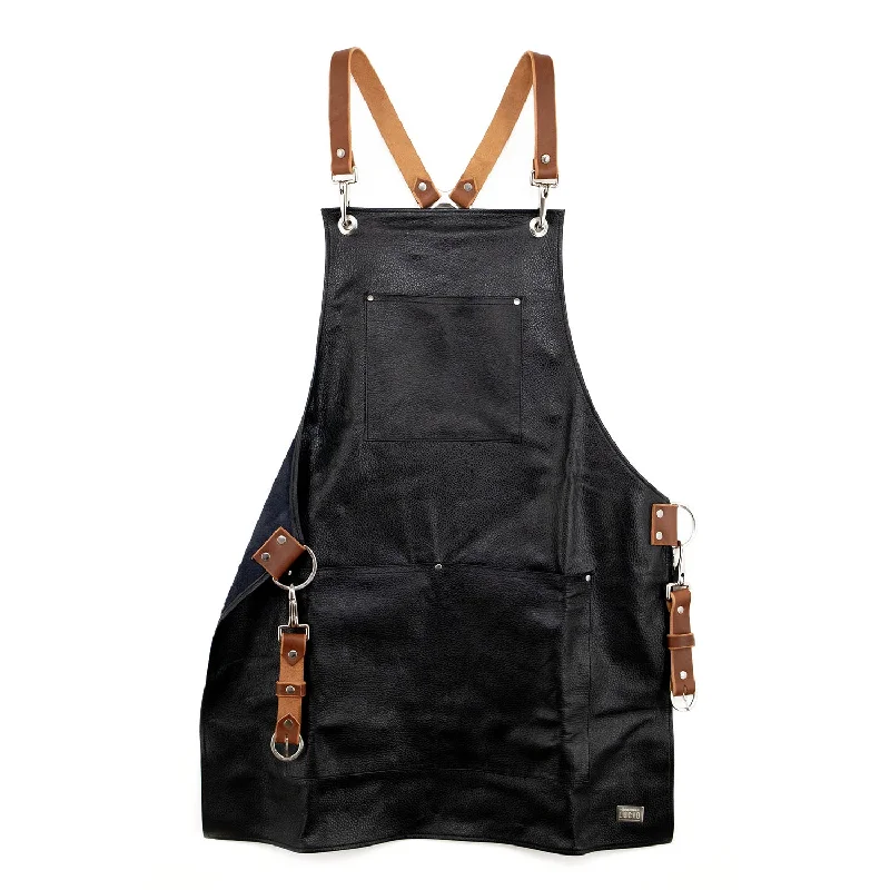 black leather apron