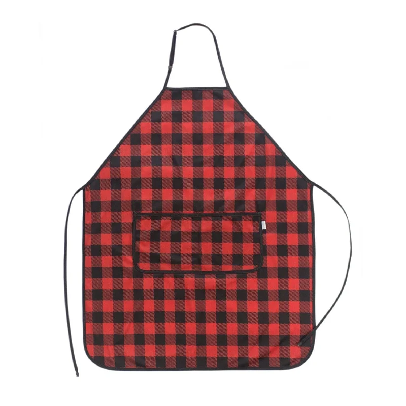 Red Buffalo Plaid Apron - fits sizes youth small through adult 2XL