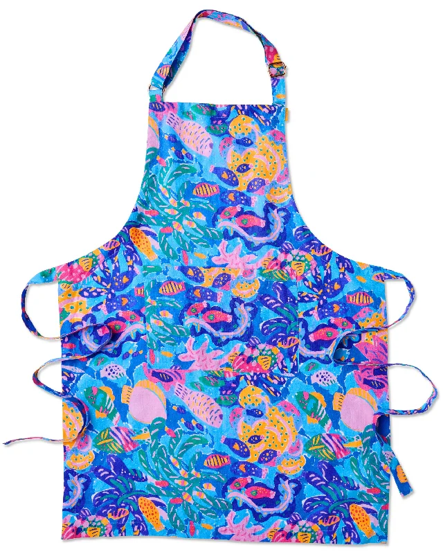 Kip&Co x Ken Done Reef Garden Linen Apron