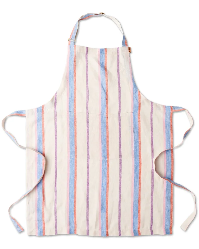 Maldives Stripe Linen Apron