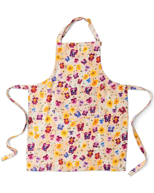 Pansy Linen Apron