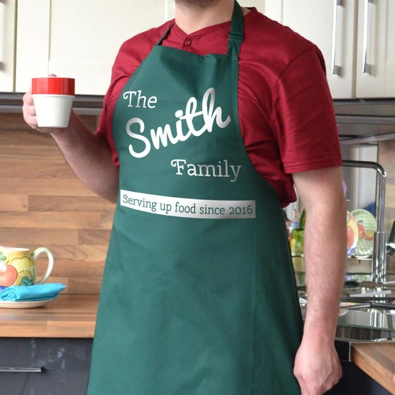 Personalised Printed Family Kitchen Apron