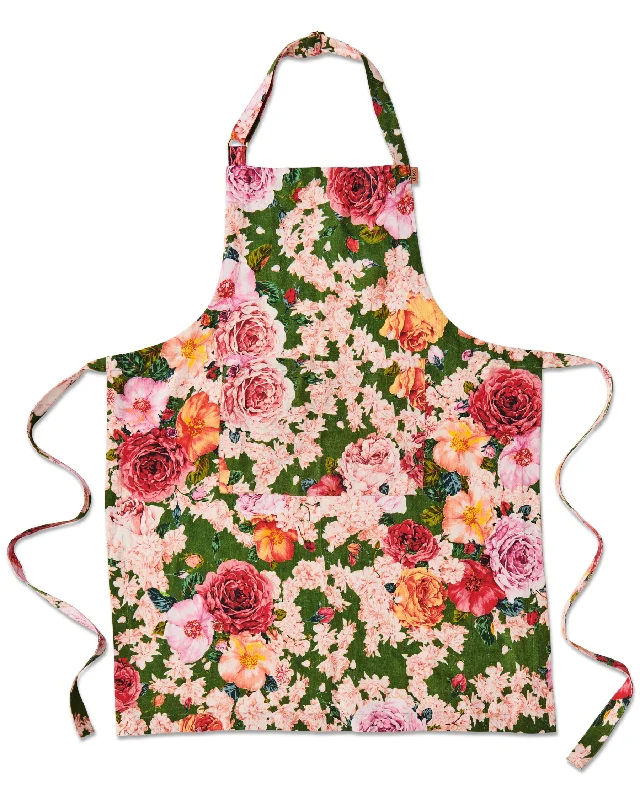 Rose Garden Linen Apron