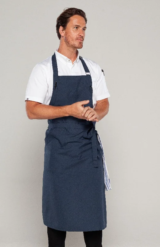 Ross Bluish grey bib Chef apron Large size