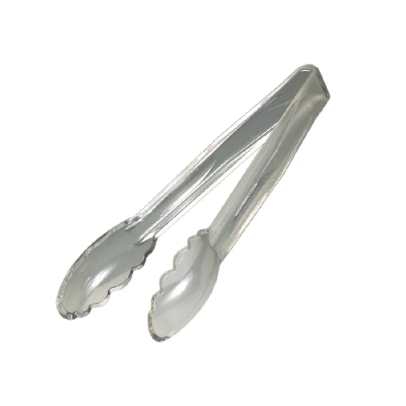 Cambro 9" Scallop Grip Serving Tongs, Clear