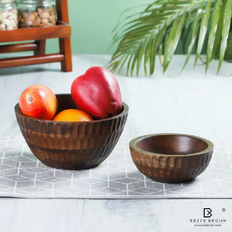 Carved Crust Serving + Snack Bowl Set