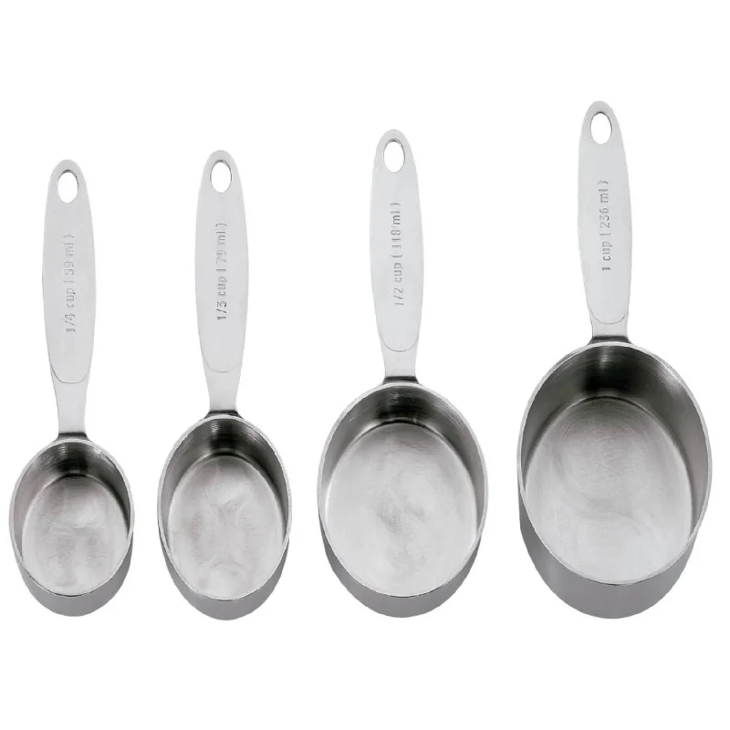 Cuisipro Oval Measuring Cup Set, Stainless Steel