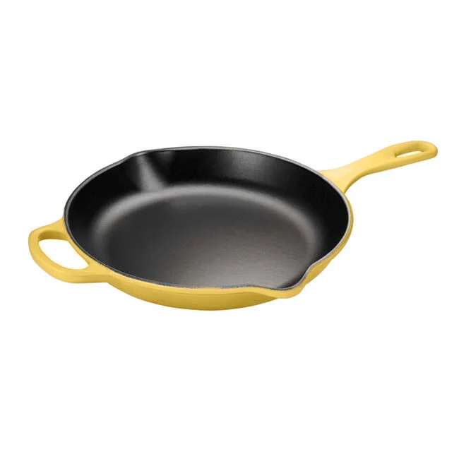 Le Creuset 10.25" Iron Skillet with Handle, Camomille