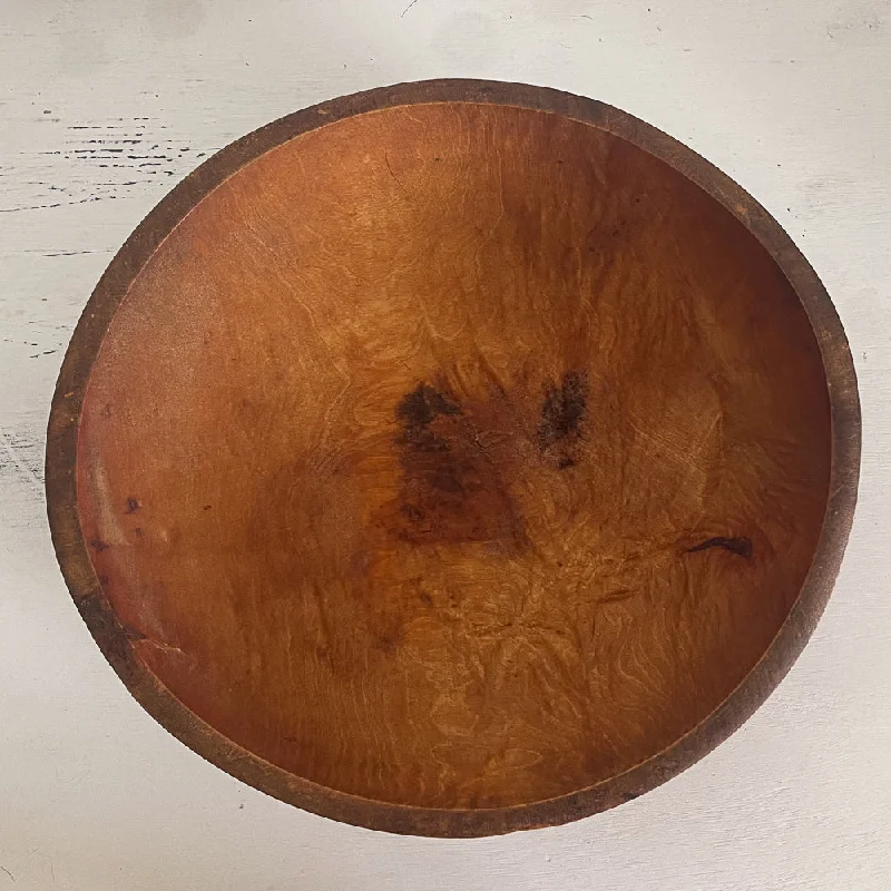 Large Round Wood Dough Bowl