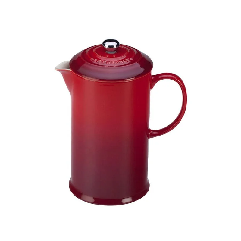 Le Creuset Stoneware 1 Litre French Press, Cerise