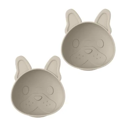 Melii Luxe Silcone Suction Bowls 2pk - Bulldog