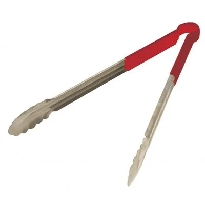 Nella 16" Tongs with Plastic Handle, Red