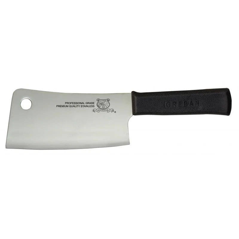 Nella 6" Stainless Steel Cleaver, Black Handle