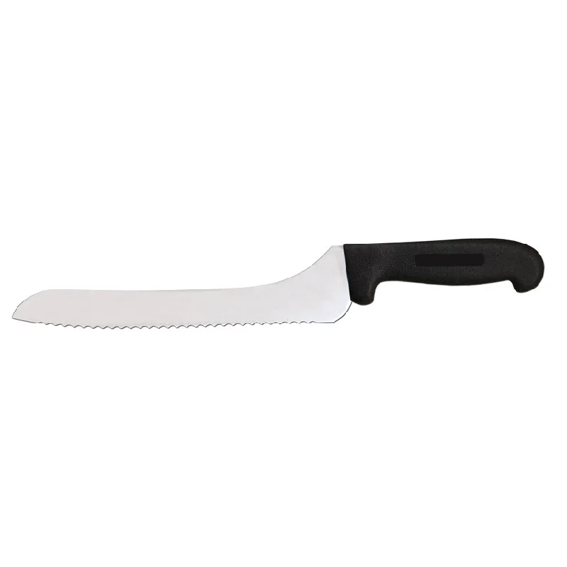 Nella 9" Slicer Off-Set Wave Edge, Black Handle