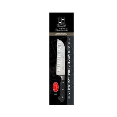 Nella Anton 7" Santoku Forged G-Edge Slicer, Black Handle