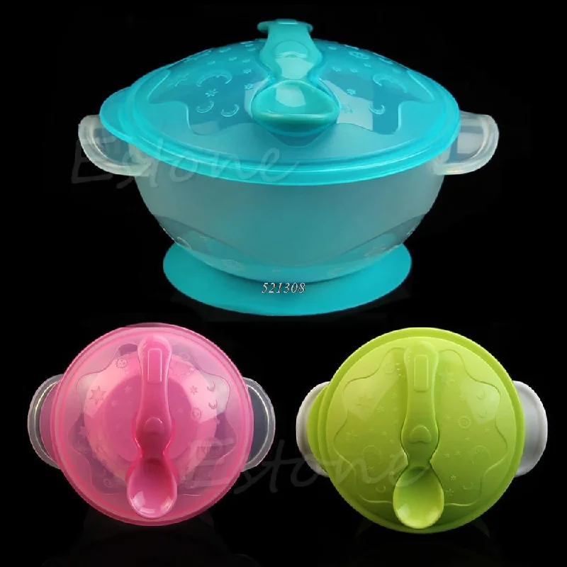 Slip-resistant Wall Suction Child Tableware Baby Kids Sucker Dishes Gravity Bowl