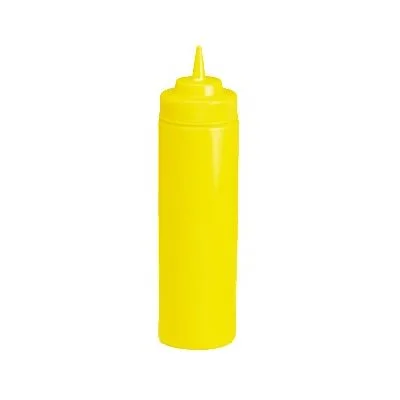 TableCraft 12 Oz Wide Mouth Squeeze Bottle, Yellow