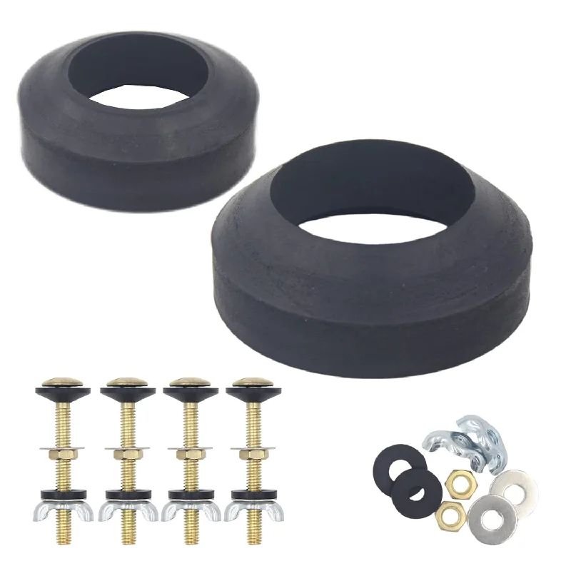 Universal Toilet Tank To Bowl Gasket Repair Kit,2 Pcs Gasket And 4 Sets 3.15-I