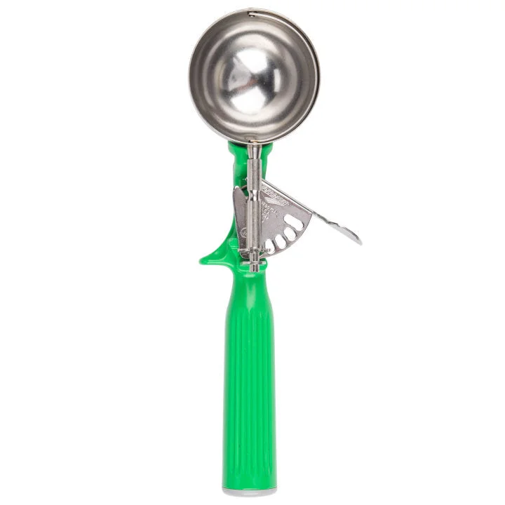 Vollrath 2.66 Oz Disher #12, Green Handle