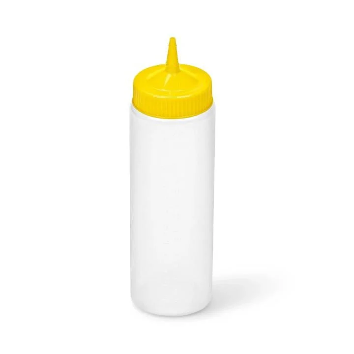 Vollrath 24 oz Squeeze Bottle with Wide Mouth, Yellow Top