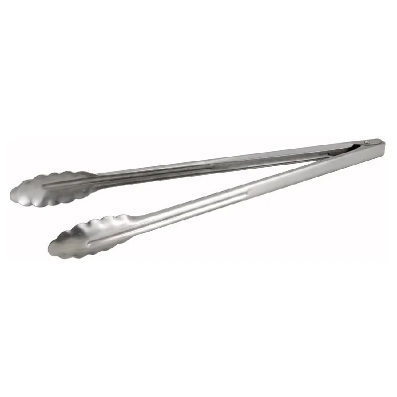 Winco 16" Utility Tongs, Heavy Duty, Stainless Steel (UT-16HT)