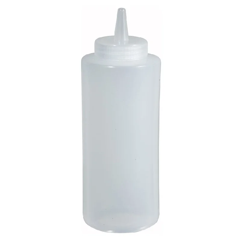 Winco 24 Oz Clear Squeeze Bottle 6 /Pack - PSB-24C