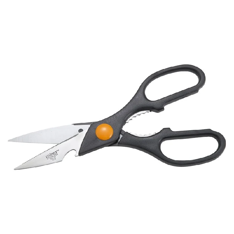 Winco KS-01 All Purpose Kitchen Shears, Stainless Steel, Plastic Handle