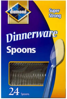 24-Count Clear Plastic Heavyweight Spoons