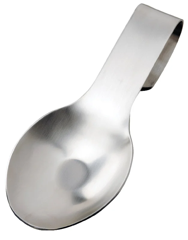 Amco Silver Brushed Stainless Steel Dishwasher Safe Spoon Rest 10.6 L x 3.8 W in.