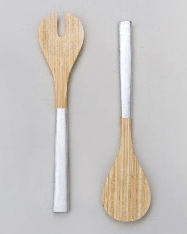 Bamboo Spoons (Set of 2) - Silver