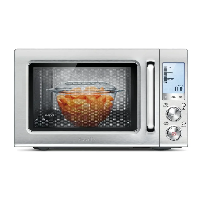 Breville The Smooth Wave 1.2 Cu. Ft. Microwave, Silver, 120V