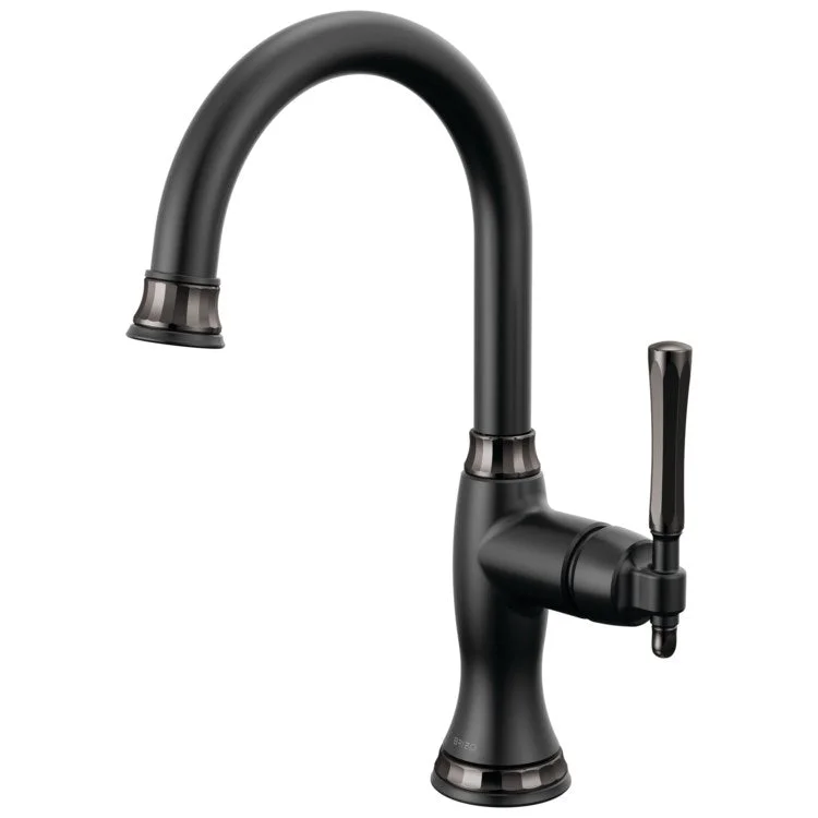 Bar Faucet Tulham 1 Lever ADA Matte Black/Brilliance Black Onyx 1.8 Gallons per Minute