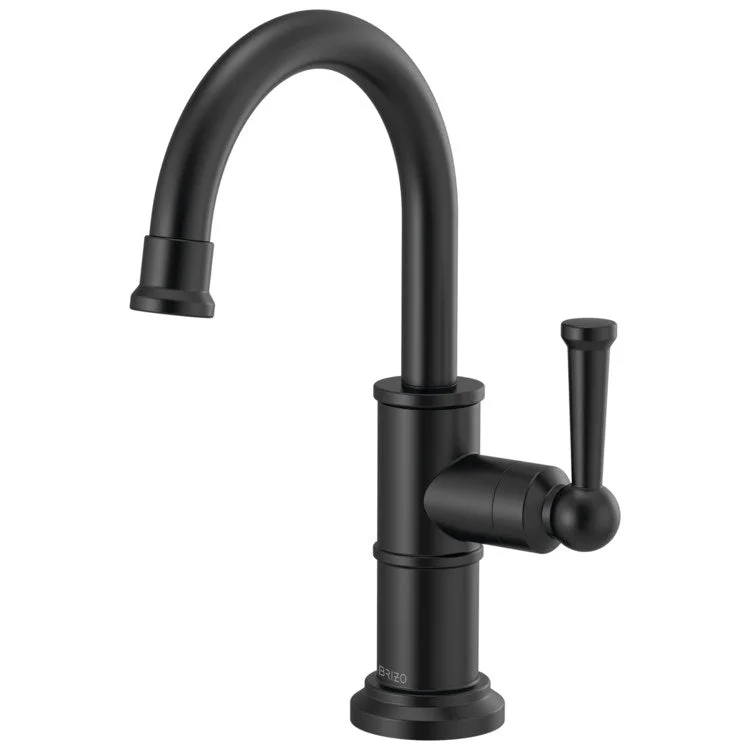 Beverage Faucet Artesso Cold Water 1 Lever ADA Matte Black Arc 360 Degree Swivel