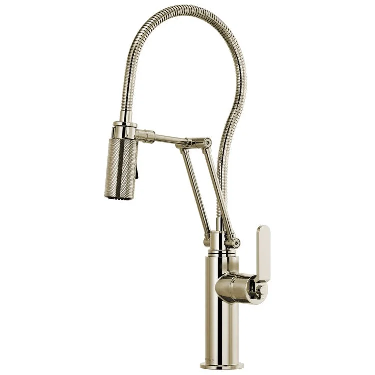 Kitchen Faucet Litze 1 Flat Lever ADA Brilliance Polished Nickel 1.8 Gallons per Minute