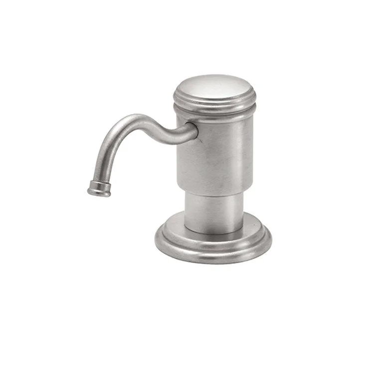 Soap Dispenser Davoli Satin Nickel Deck Mount Plastic Brass