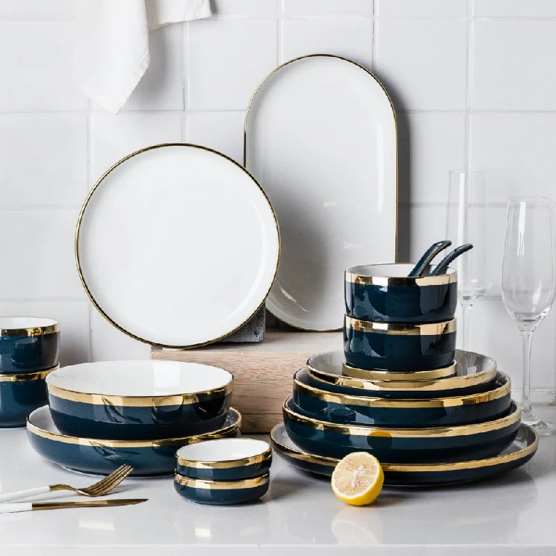 Ceramic Dinnerware Set - 22 Pieces