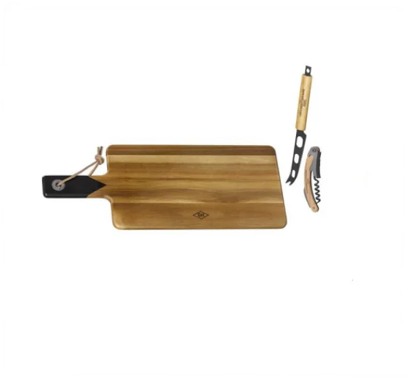 Cheese Board and Knife Set with Wine Opener