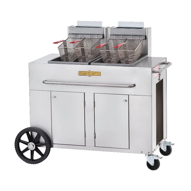 Crown Verity CV-PF-2, 2 x 35-40 lb Outdoor Portable Fryer, Propane