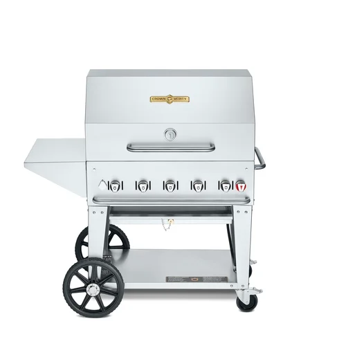 Crown Verity CV-MCB-36PKG 36" Mobile BBQ Grill / Charbroiler Package, Propane