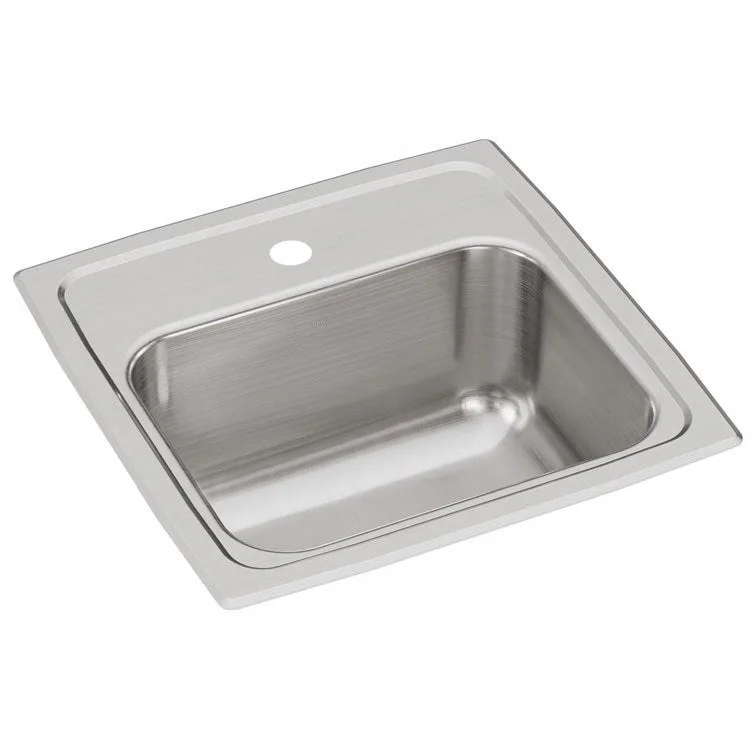 Gourmet Celebrity 15" Single Bowl Stainless Steel Drop-In Bar/Prep Sink with 1 Hole