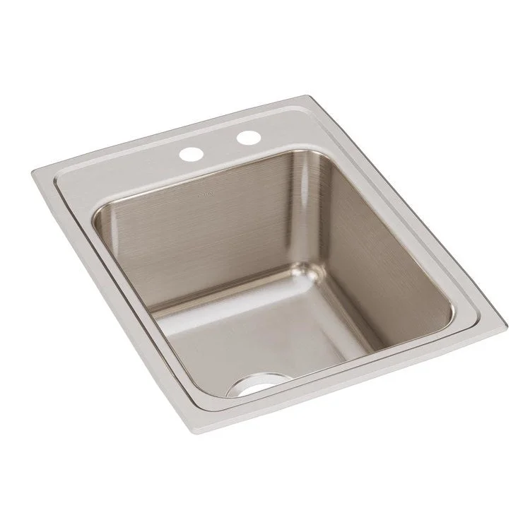 Kitchen Sink Lustertone Classic 17 x 22 Inch Single Bowl MR2 Hole Lustrous Satin Drop-In