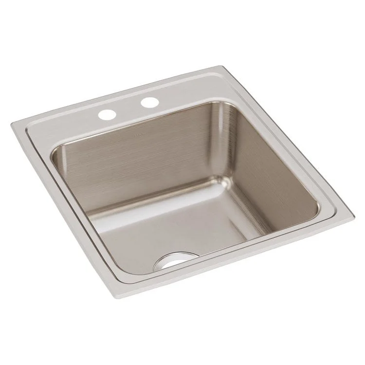 Kitchen Sink Lustertone Classic 19.5 x 22 Inch Single Bowl 2 Hole Lustrous Satin Drop-In