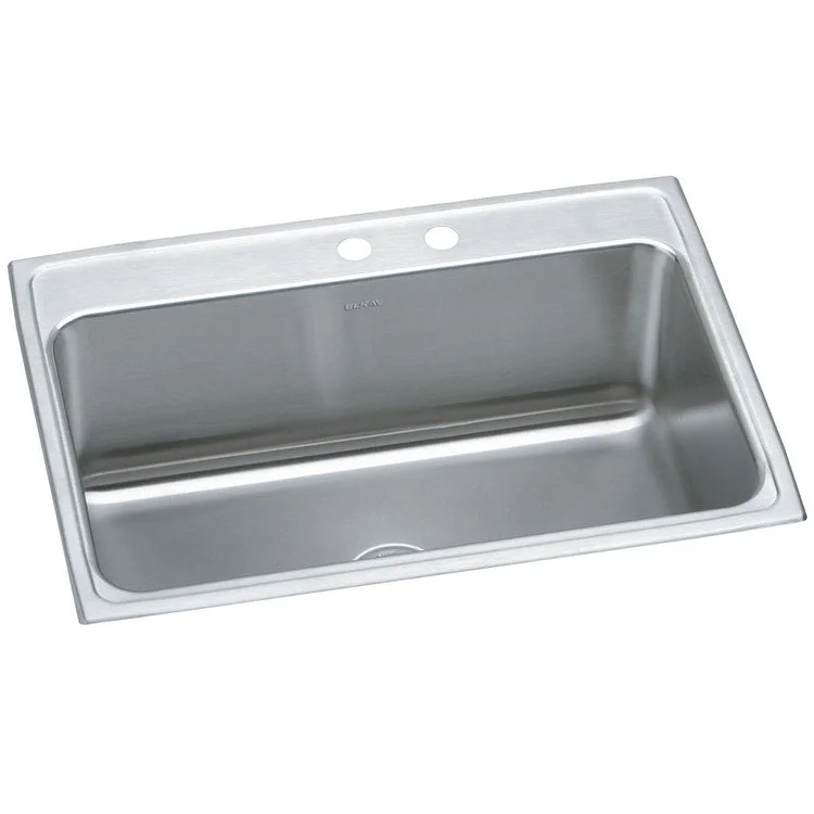 Kitchen Sink Lustertone Classic 31 x 22 Inch Single Bowl MR2 Hole Lustrous Satin Drop-In 11-5/8 Inch