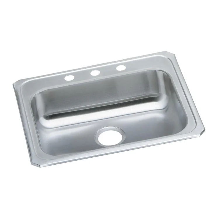 Celebrity 25" Single Bowl Stainless Steel Drop-In Kitchen Sink with 1 Hole