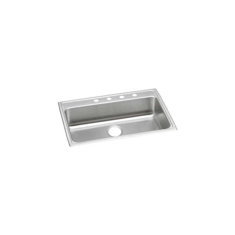 Lustertone Classic 31" Single Bowl ADA Stainless Steel Drop-In Kitchen Sink with 3 Holes