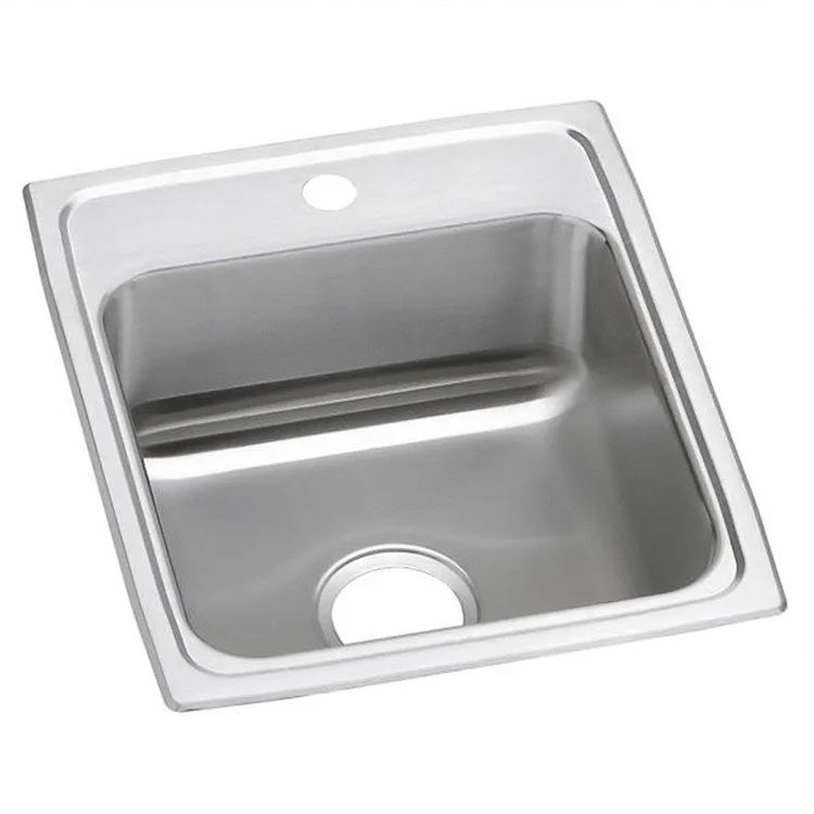 Gourmet Pacemaker 17" Single Bowl Stainless Steel Drop-In Kitchen Sink with 1 Hole