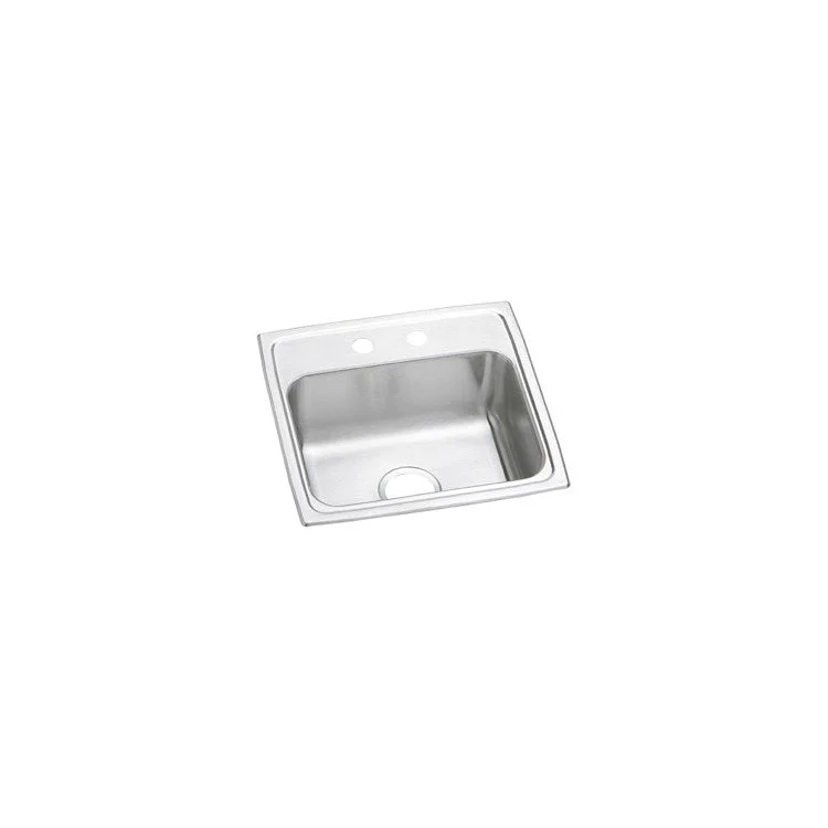 Celebrity 19" Single Bowl Stainless Steel Drop-In Kitchen Sink with 2 Holes