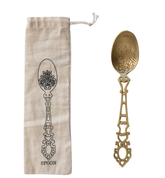 Etched Brass Spoon