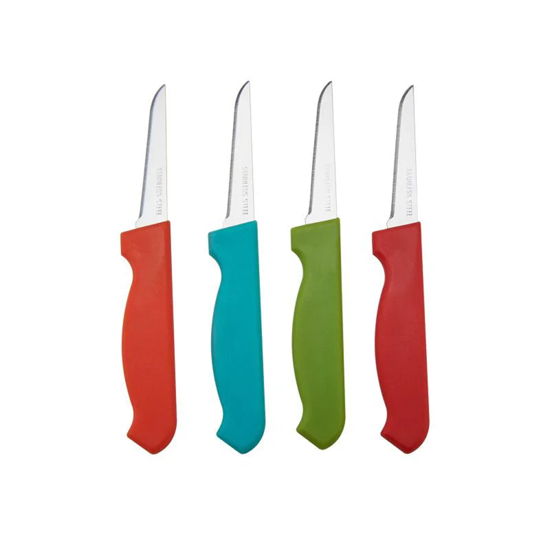 Farberware 3 in. L Plastic/Stainless Steel Paring Knife Set 4 pc.