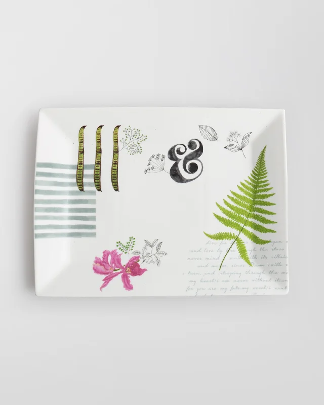 Flora Fauna Rectangular Platter